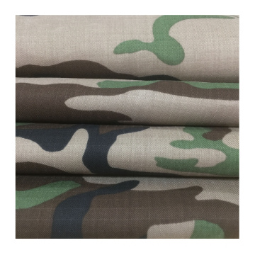 Stock lot TC polyester / cotton camouflage printed antistatic twill fabric